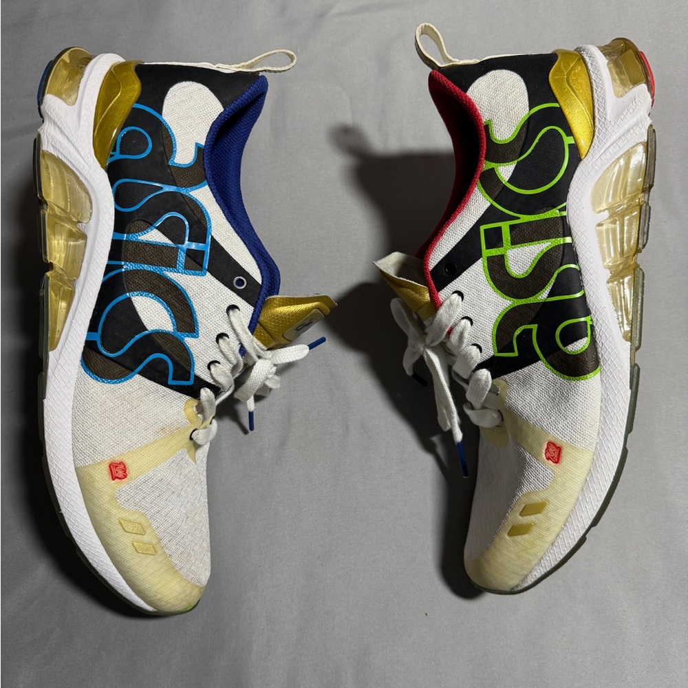 Multi-colored Asics running shoe